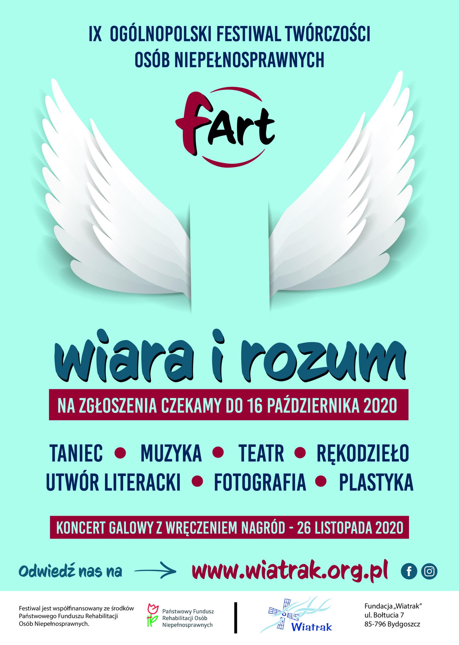 IX Ogólnopolski Festiwal Twórczości Osób Niepełnosprawnych "fART" - plakat