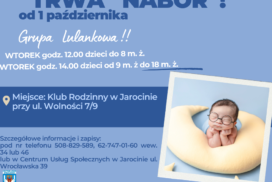 Zajęcia dla rodziców z dziećmi do 18 miesiąca życia.