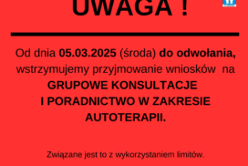 Wstrzymanie przyjmowania wniosków