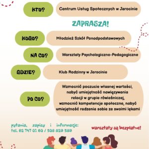 Bezpłatne warsztaty psychologiczno-pedagogiczne