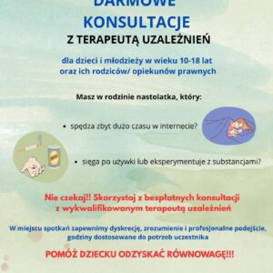 DARMOWE KONSULTACJE( z terapeutą uzależnień