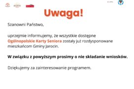 Uwaga! Skończyły się karty seniora